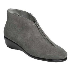 Aerosoles Womens Allowance Ankle Boot in Gray‎ - Size 7.5 WIDE
